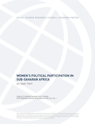 Women's Political Participation in Sub-Saharan Africa – Social Science ...