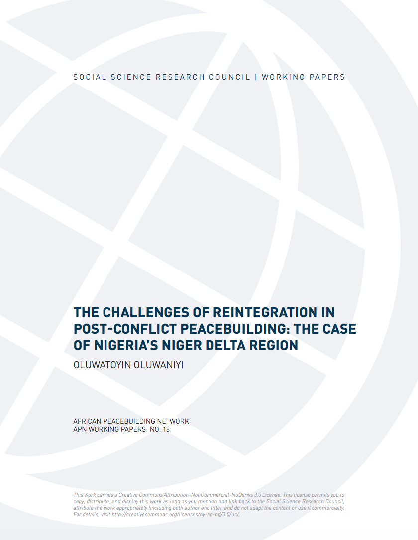 The Challenges of Reintegration in Post-Conflict Peacebuilding: The ...